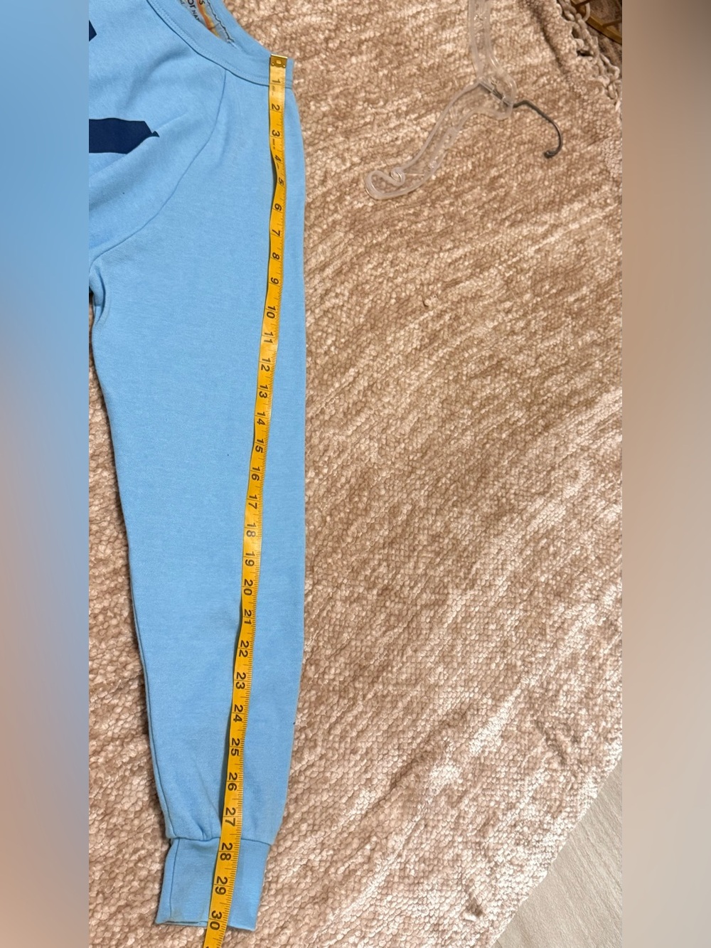 Aviator Nation Sky Blue Crewneck with Navy Logo & Sunset Stripes - Picture 9 of 9